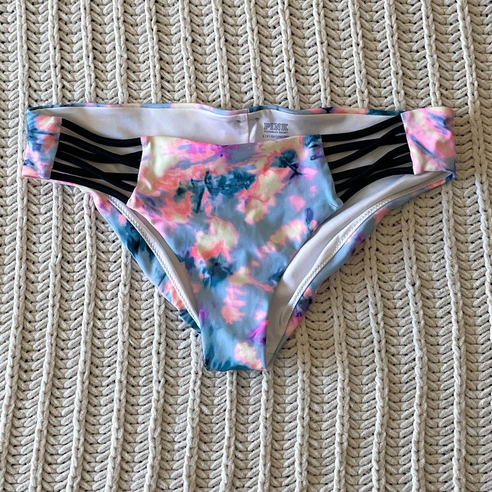VS PINK tie dye cheeky swim bottoms